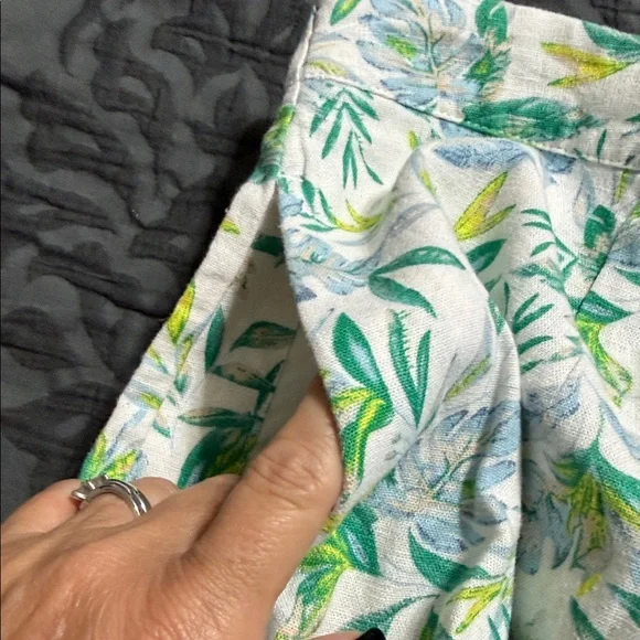 Ellen Tracy women’s size medium linen wrap floral mini skort new summer beach - Picture 8 of 12